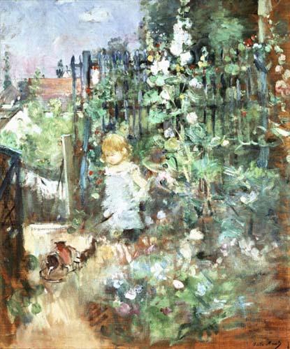 Berthe Morisot Child among Staked Roses Germany oil painting art